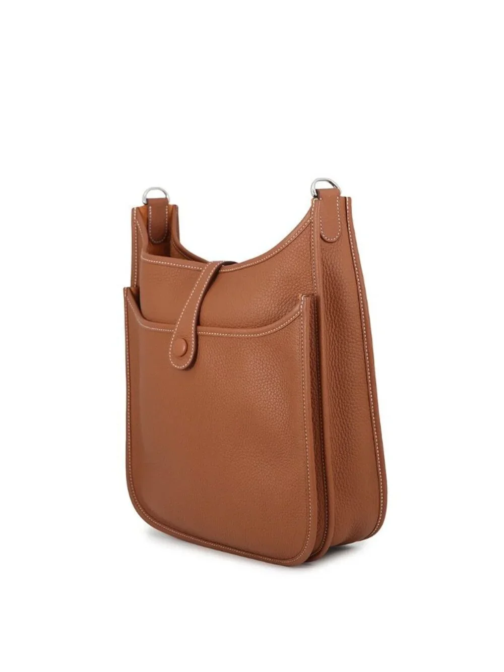 Hermes Shoulder Bag Evelyne 3 PM Gold Silver Taurillon Clemence - Picture 2 of 10
